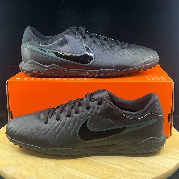 Nike Men Tiempo Legend 10 Aca TF  Soccer Black Futsal Boot  DV4342-002 12 New - Picture 1 of 10